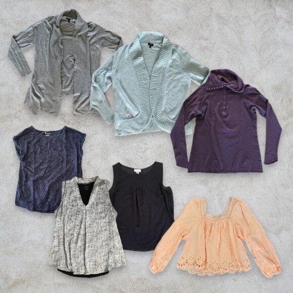 LAST CHANCE! 7x Tops & Cardigans L Banana Republic LOFT Talbots Kika Paprika - Picture 1 of 8
